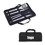 4 Piece Stainless Steel BBQ Set