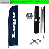 A 15' Single Reverse Half Drop Banner