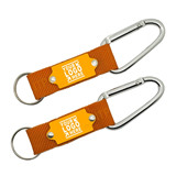 Carabiner with Strap and Metal Plate