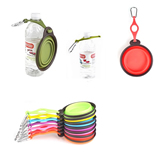 Collapsible Pet Bowl with Bottle Holder and Carabiner