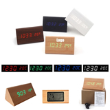 Cube Wooden Alarm Clock