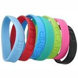 Debossed silicone bracelet