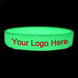 Embossed And Glow in the dark Silicone Wristband