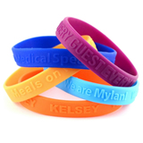 Embossed silicone bracelet