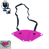 Fan shaped Neo Wine Glass Holder Adjustable Lanyard Necklace