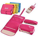 Foldable polyester toiletry kit