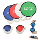 Folding fan with plastic handle
