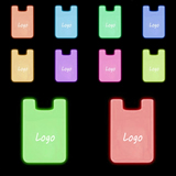 Glow in the dark silicone cell phone wallets