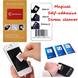 Micro fiber adhesive screen cleaner with full color imprint