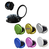 Mini Folding Pocket Hair Comb with Mirror