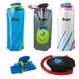 Plastic Foldable Water Bottle w/ Duckbilled