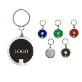 Round LED Flashlight with Keychain