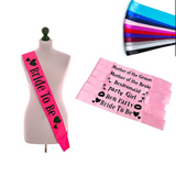 Satin Sashes
