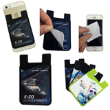 Silicone Cell Phone Wallet w/ Screen Cleaner