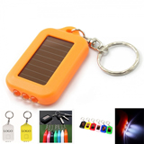 Solar LED flashlight keychain