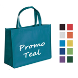 Teal non woven shopping tote
