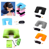 Travel Pillow Kit With Ear Plugs & Eye Mask