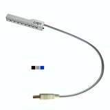USB flex LED light, 8 wide-angle white led