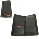 Zipped Leatherette Passport Travel Wallet